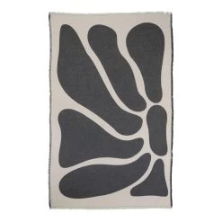 By FonQ Flora Plaid 130 X 200 Cm - Zwart