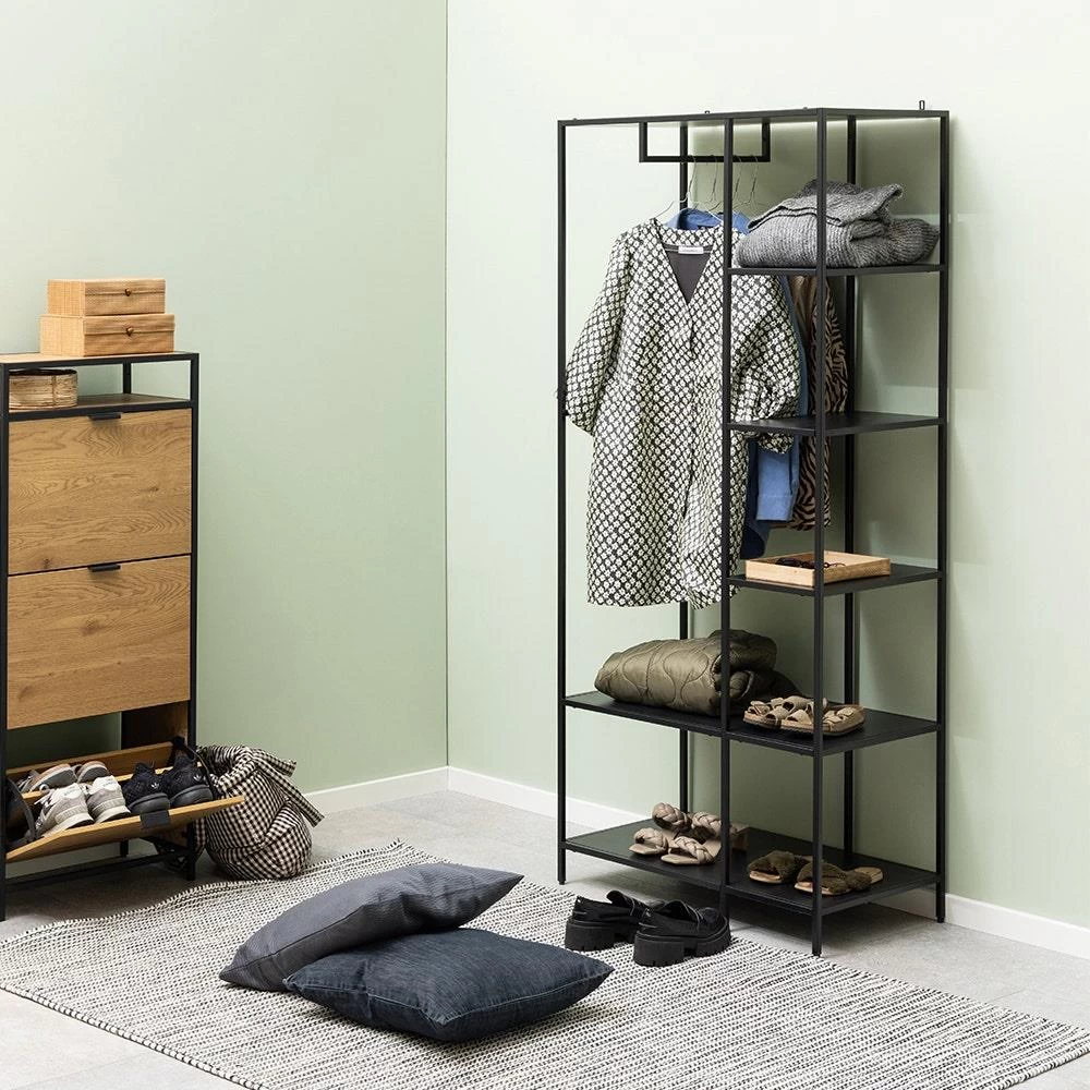 Lisomme Roy Metalen Kledingrek Zwart - 80 X 185 Cm - Afbeelding 2