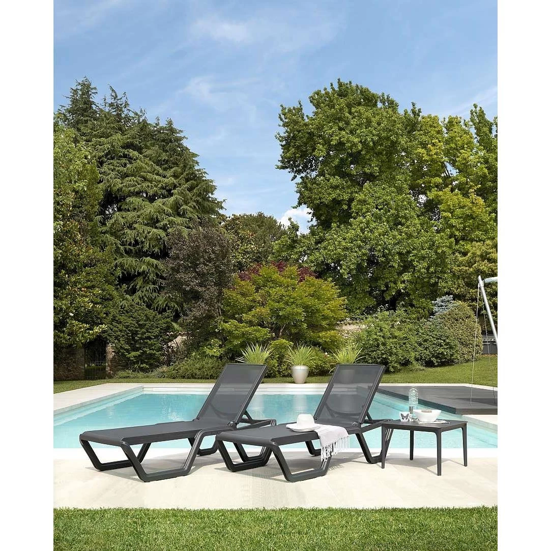 SCAB Vela Verstelbaar Ligbed Met Wielen - Set Van 2 - Antracietgrijs - Afbeelding 3