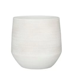 Mica Decorations Evora Bloempot - 37x37x34 Cm - Terracotta - Wit