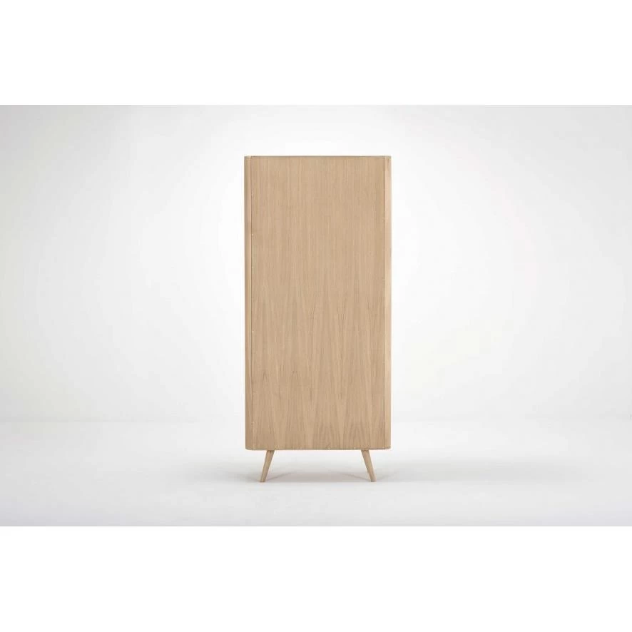 Gazzda Ena Wardrobe Houten Garderobekast Whitewash - 90 X 200 Cm - Afbeelding 4