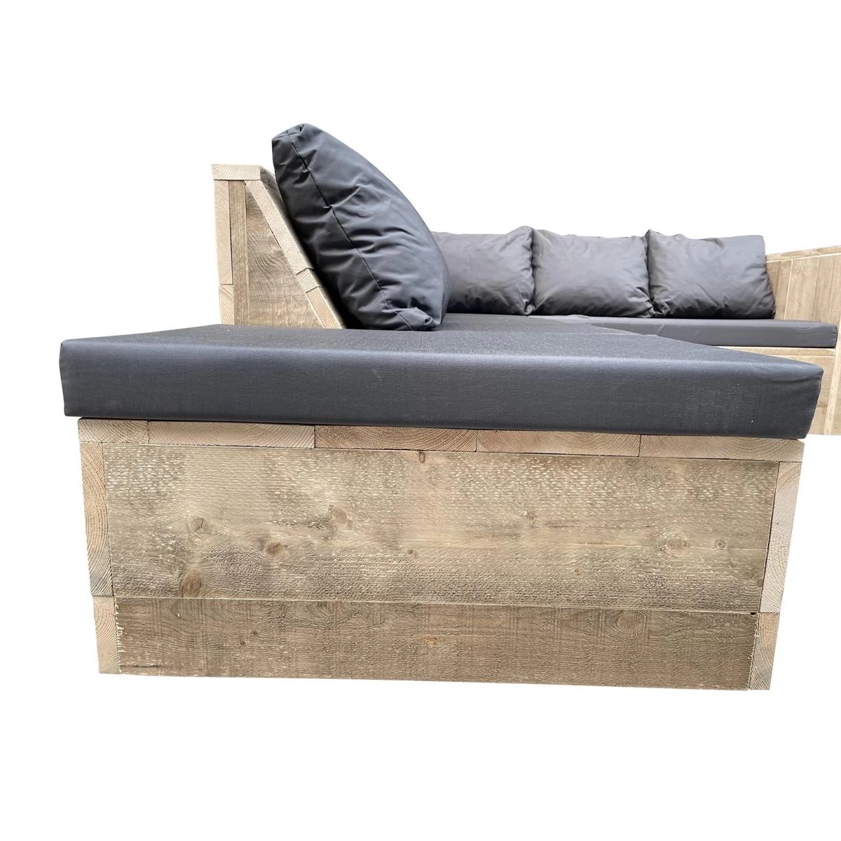 Wood4you - Loungeset 7 Steigerhout 240x200 Cm - Incl Kussens (GL-vorm) - Afbeelding 7