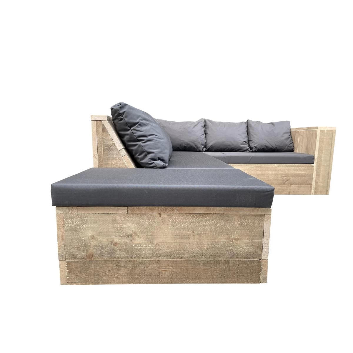 Wood4you - Loungeset 7 Steigerhout 240x200 Cm - Incl Kussens (GL-vorm) - Afbeelding 6