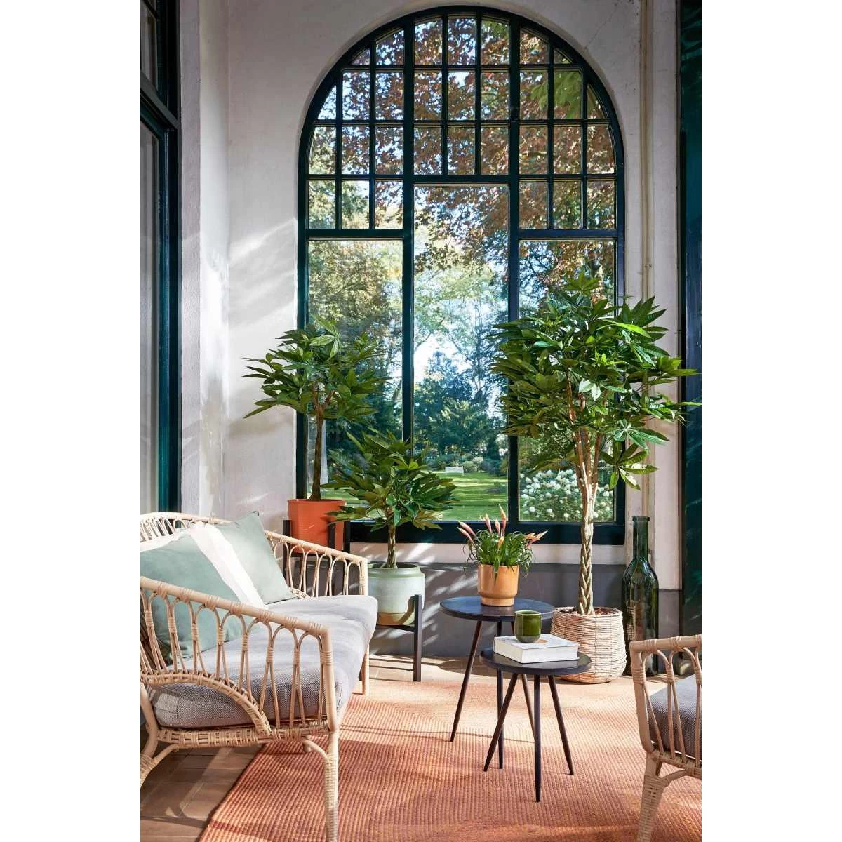 Mica Decorations Pachira Kunstplant - 65x65x150 Cm - Polyester - Groen - Afbeelding 4