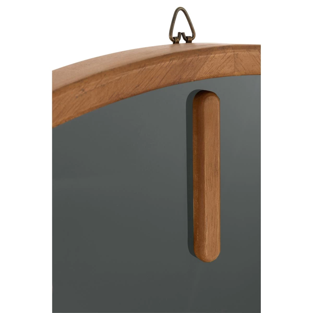 J-Line Rond Klok - Hout| Glas - Bruin| Zwart - M - Ø 60 Cm - Afbeelding 2