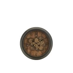 J-Line Romeinse Cijfers Klok - Metaal - Zwart - S - Ø 58 Cm