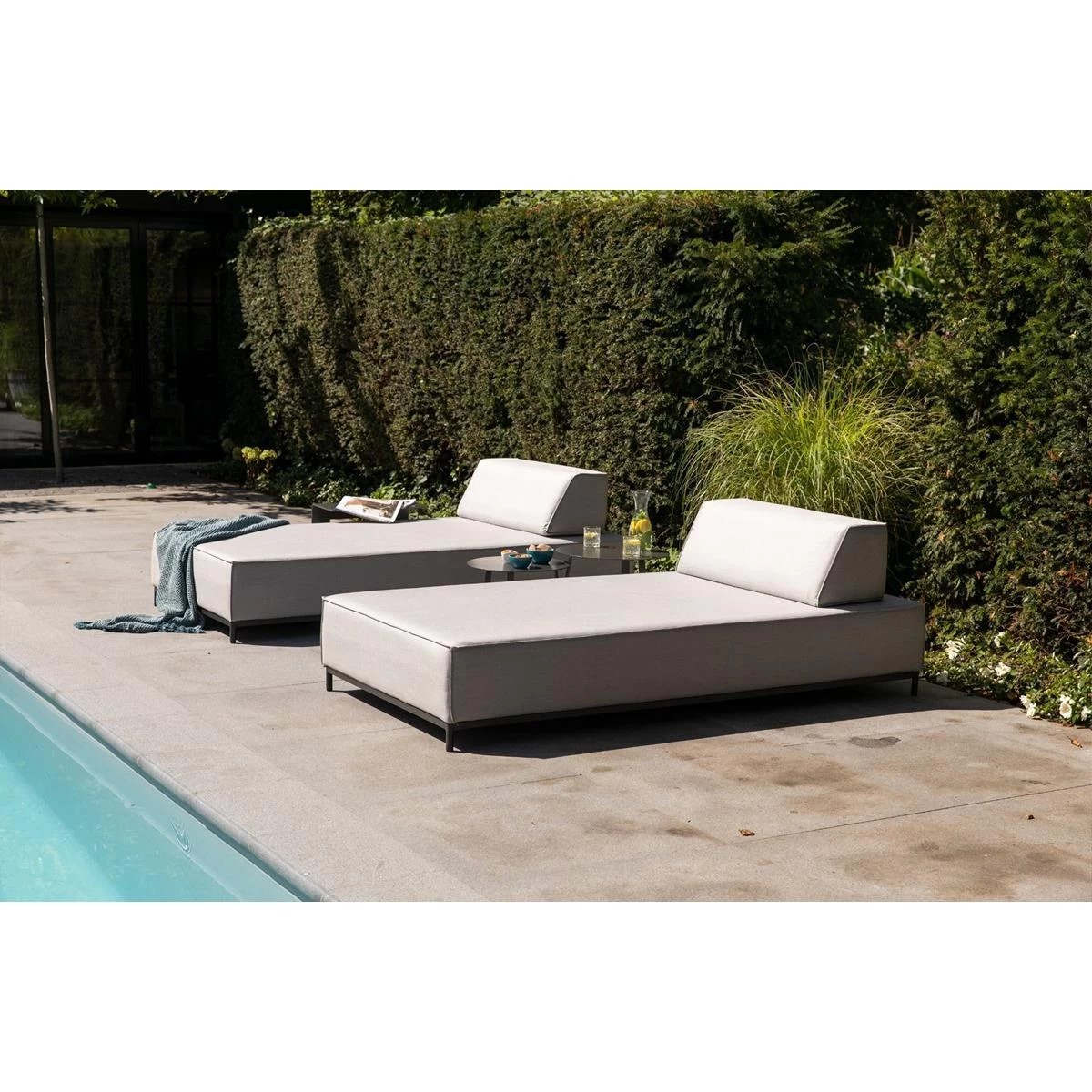 Exotan Rugleuning Buiten Como - Panama - Lichtgrijs - 30x90x35 - Afbeelding 3