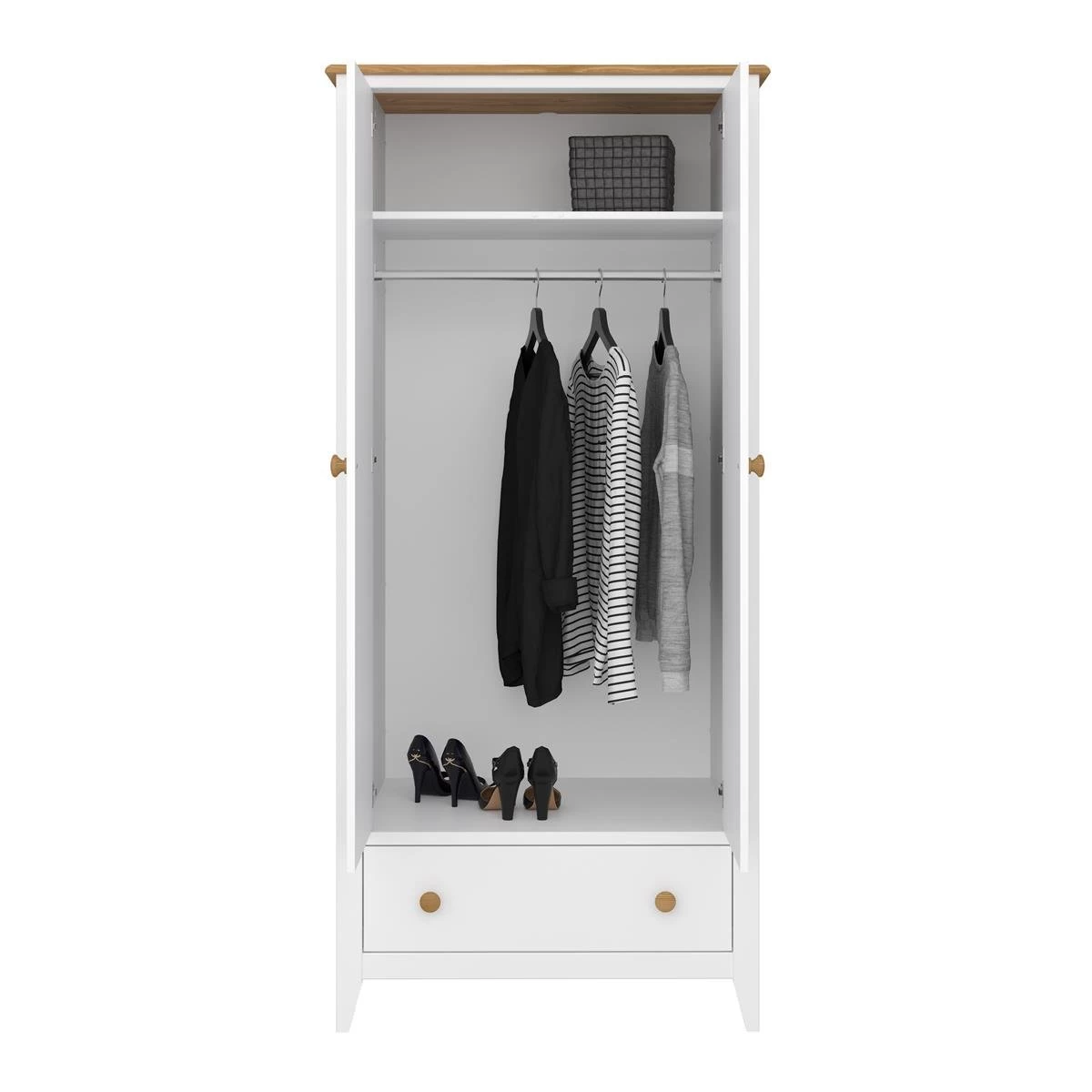 MOOS Merel Kledingkast Wit - Afbeelding 3