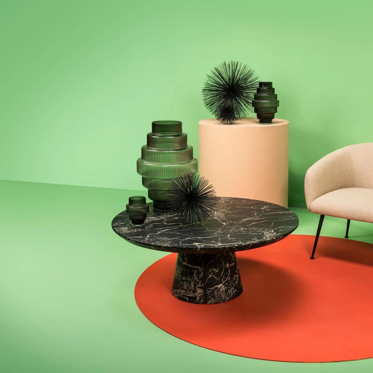 POLSPOTTEN Steps Vaas L - Groen - Afbeelding 2