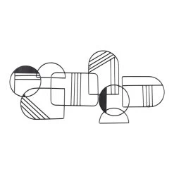 Woood Sevijn Wandornament - Zwart