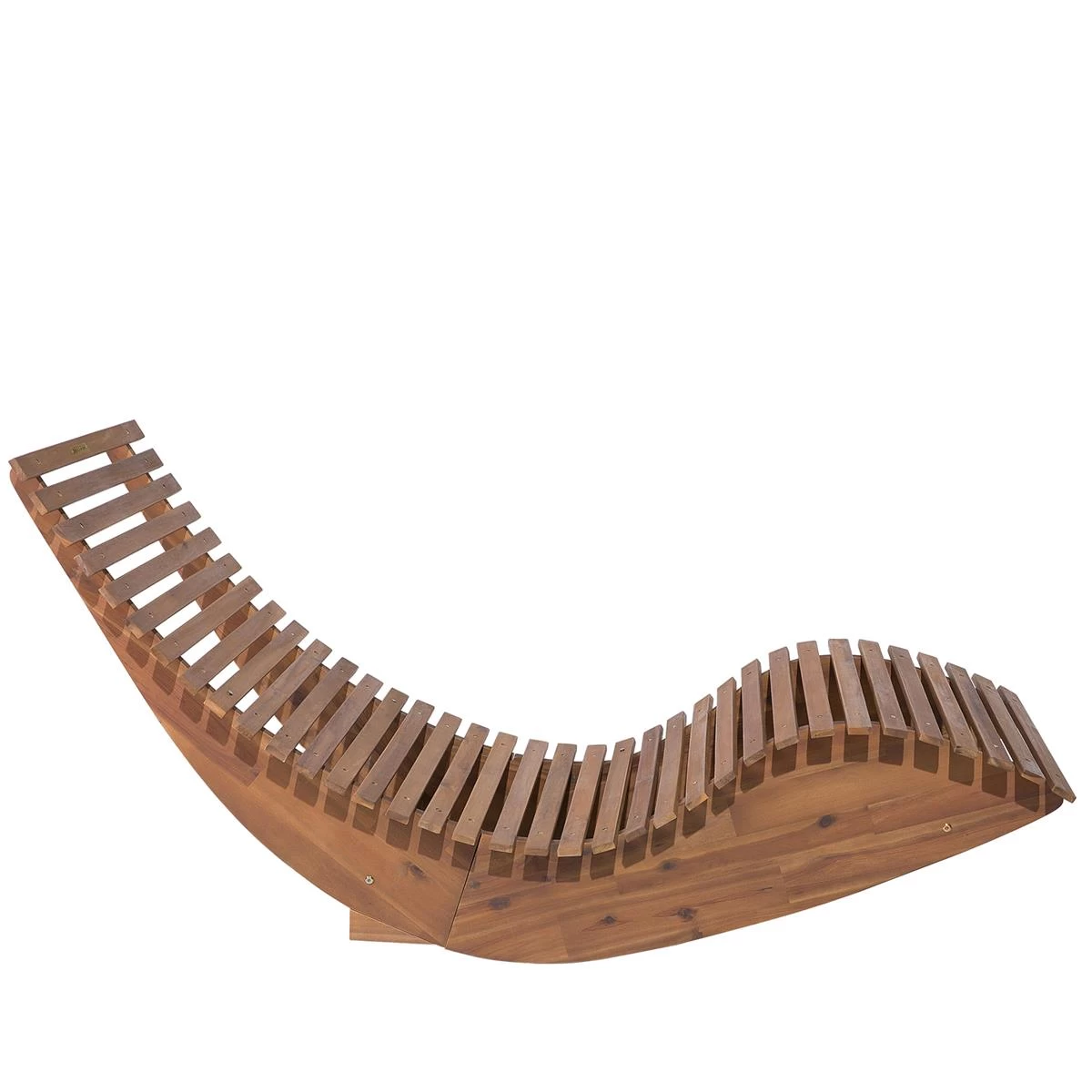 Beliani - BRESCIA - Strandstoel - Lichte Houtkleur - Acaciahout - Afbeelding 6