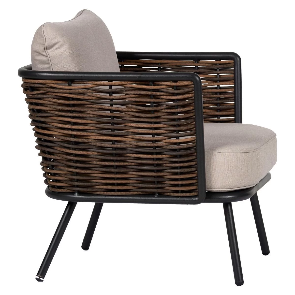 Lisomme Marit 4 Delige Tuin Loungeset Bruin - Met Zitkussens - Afbeelding 10