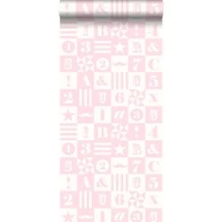 ESTAhome Behang Blokken Licht Roze - 53 Cm X 10,05 M - 138728