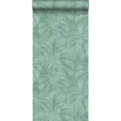 ESTAhome Behang Monstera Bladeren Mintgroen - 0,53 X 10,05 M - 139003