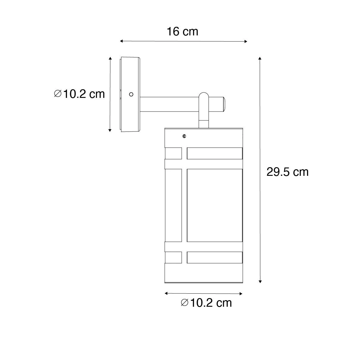 QAZQA Industriƫle Buiten Wandlamp Roestbruin IP44 - Ruben - Afbeelding 5