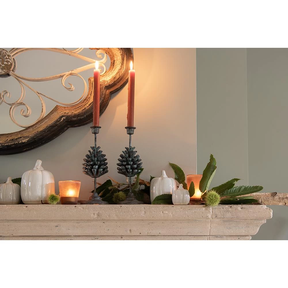 Clayre & Eef Decoratie Pompoen 12 Cm Beige Porselein - Afbeelding 4