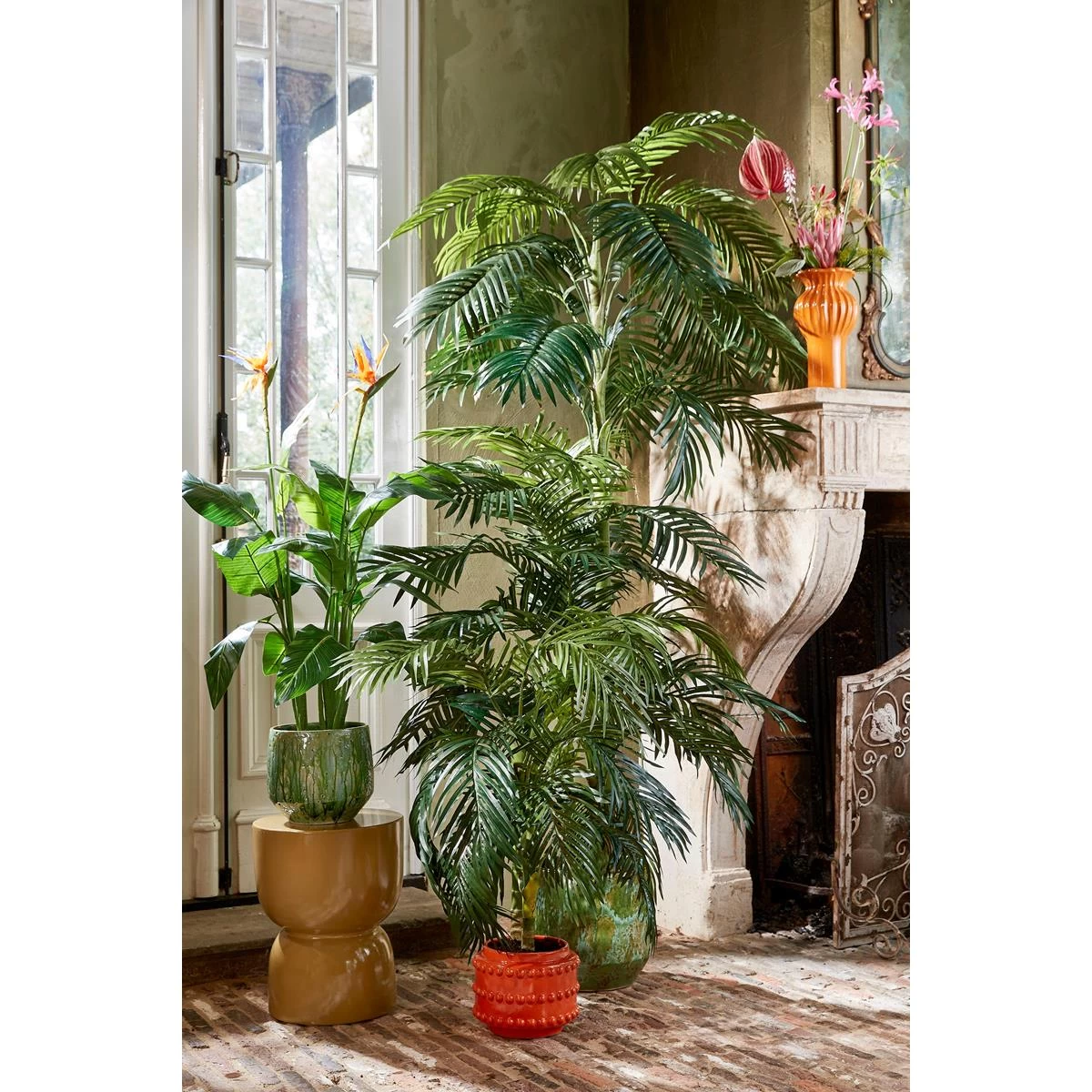 Mica Decorations Boaz Bloempot - H19 X Ø22 Cm - Keramiek - Oranje - Afbeelding 7