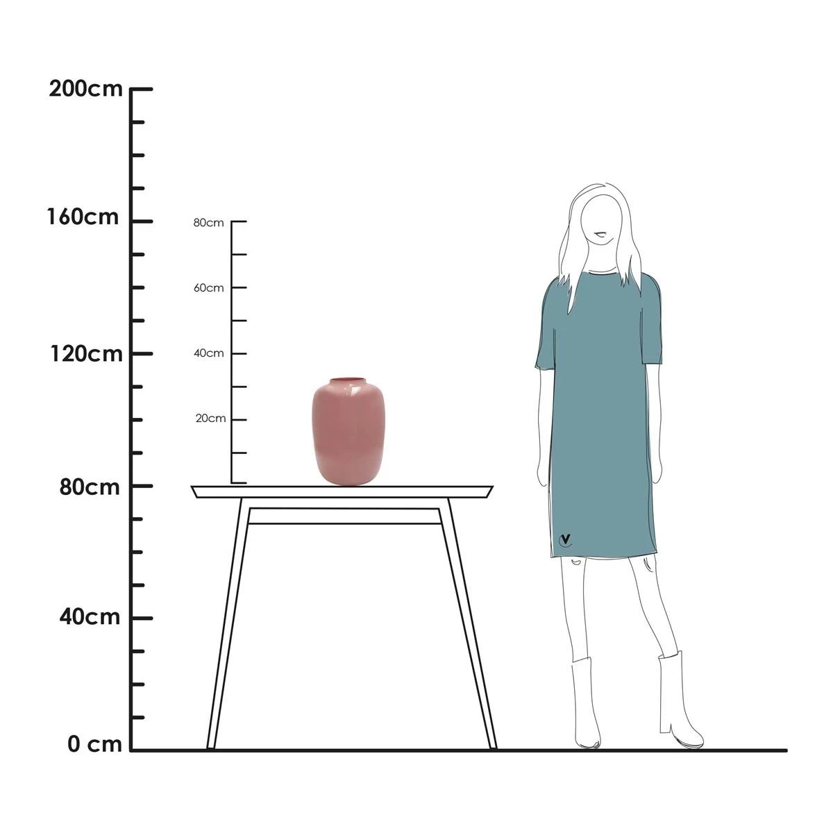 Vase The World Artic Vaas Ø 25 Cm - Pastel Pink - Afbeelding 3