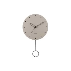Karlsson - Wall Clock Studs Pendulum Wood Warm Grey
