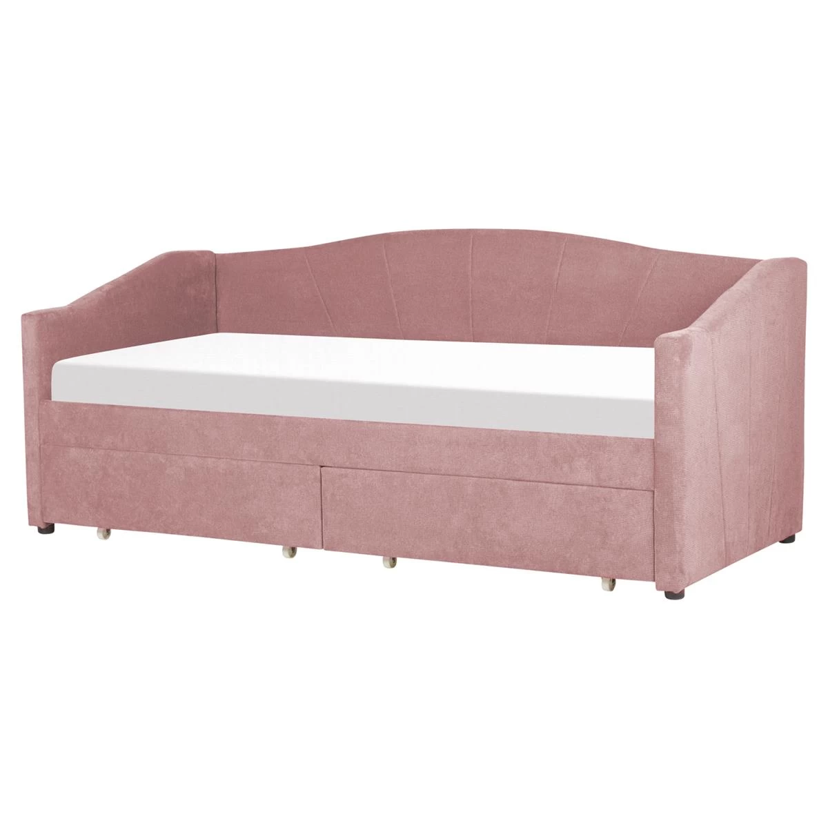 Beliani - VITTEL - Bed Met Opberger - Roze - Polyester - Afbeelding 3