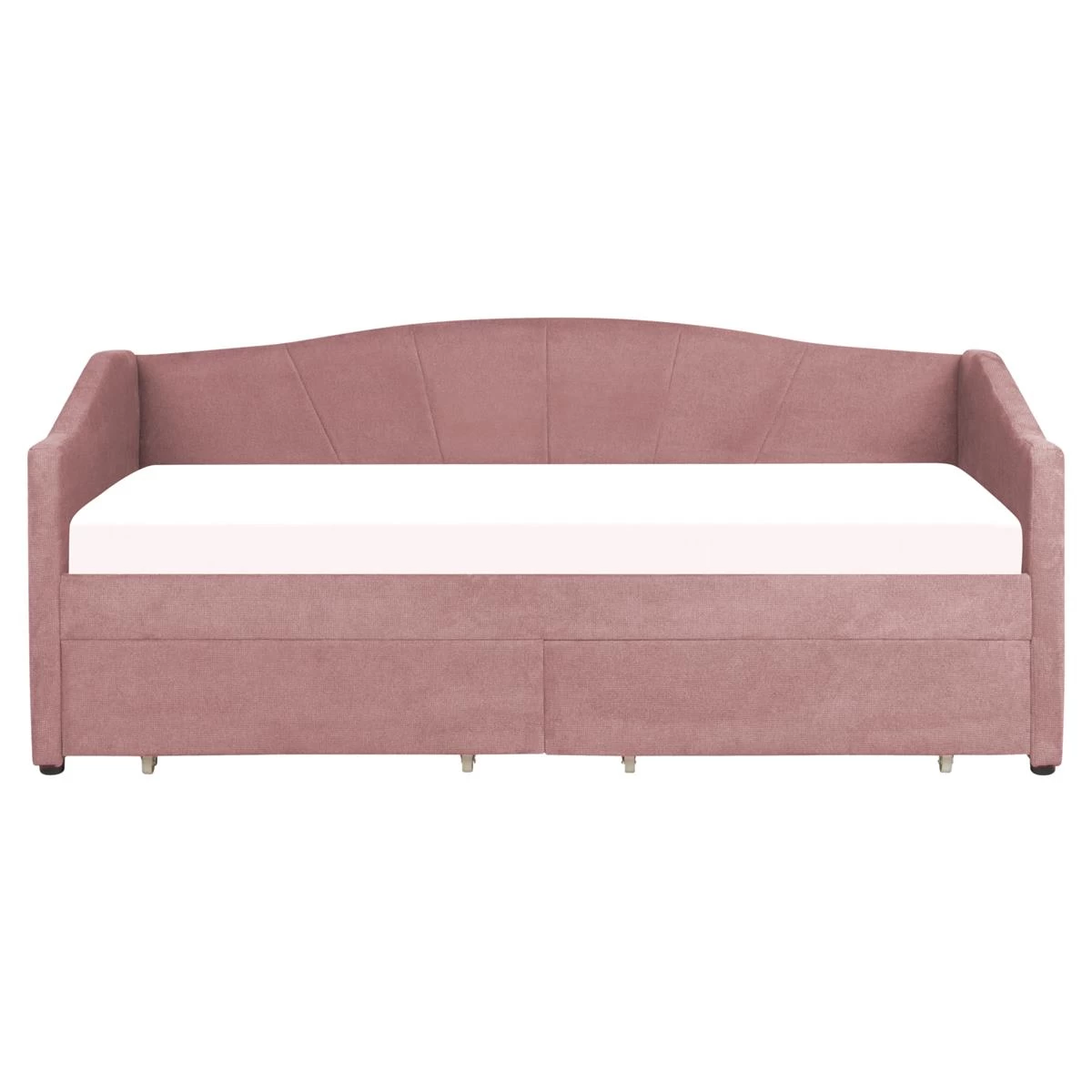 Beliani - VITTEL - Bed Met Opberger - Roze - Polyester - Afbeelding 5