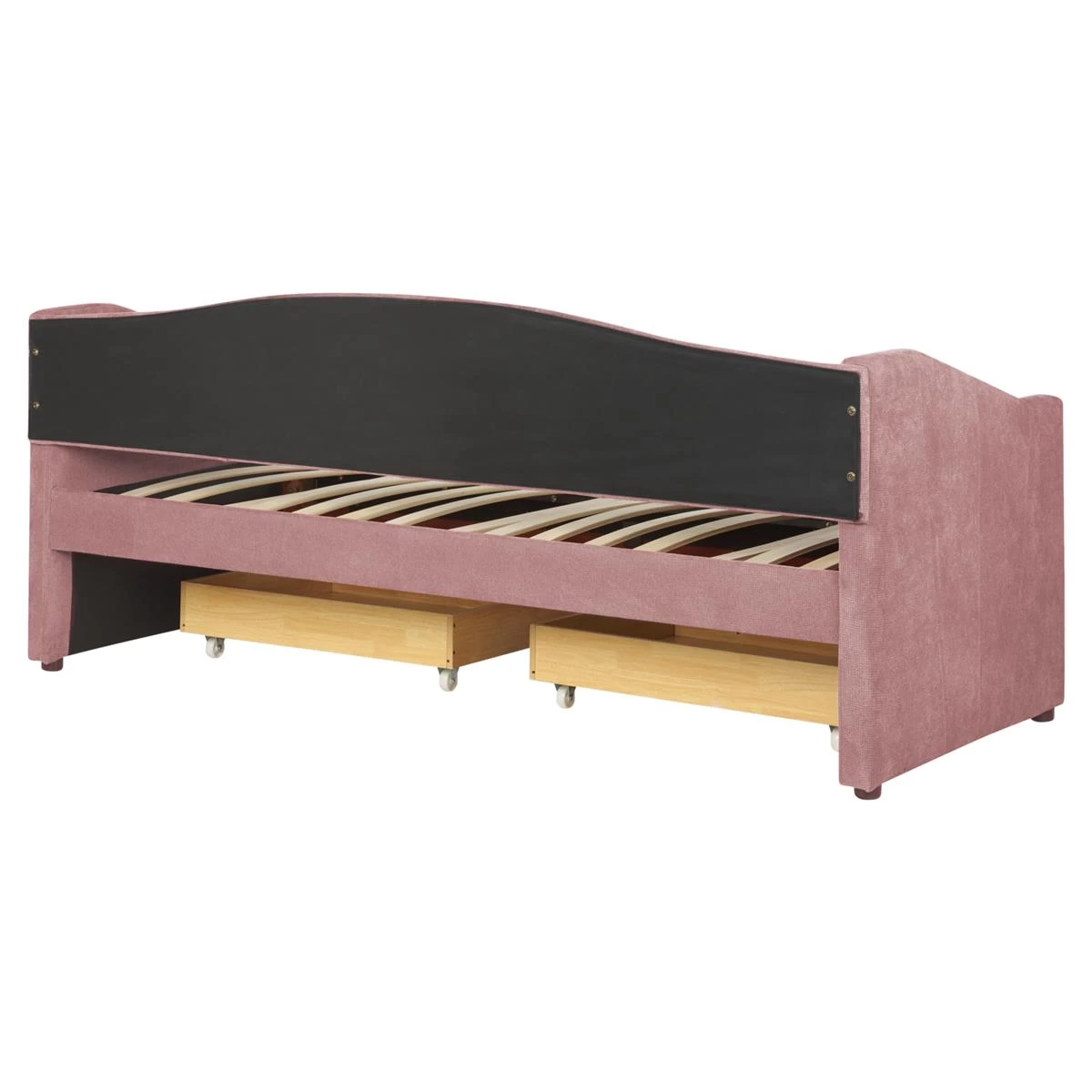 Beliani - VITTEL - Bed Met Opberger - Roze - Polyester - Afbeelding 7