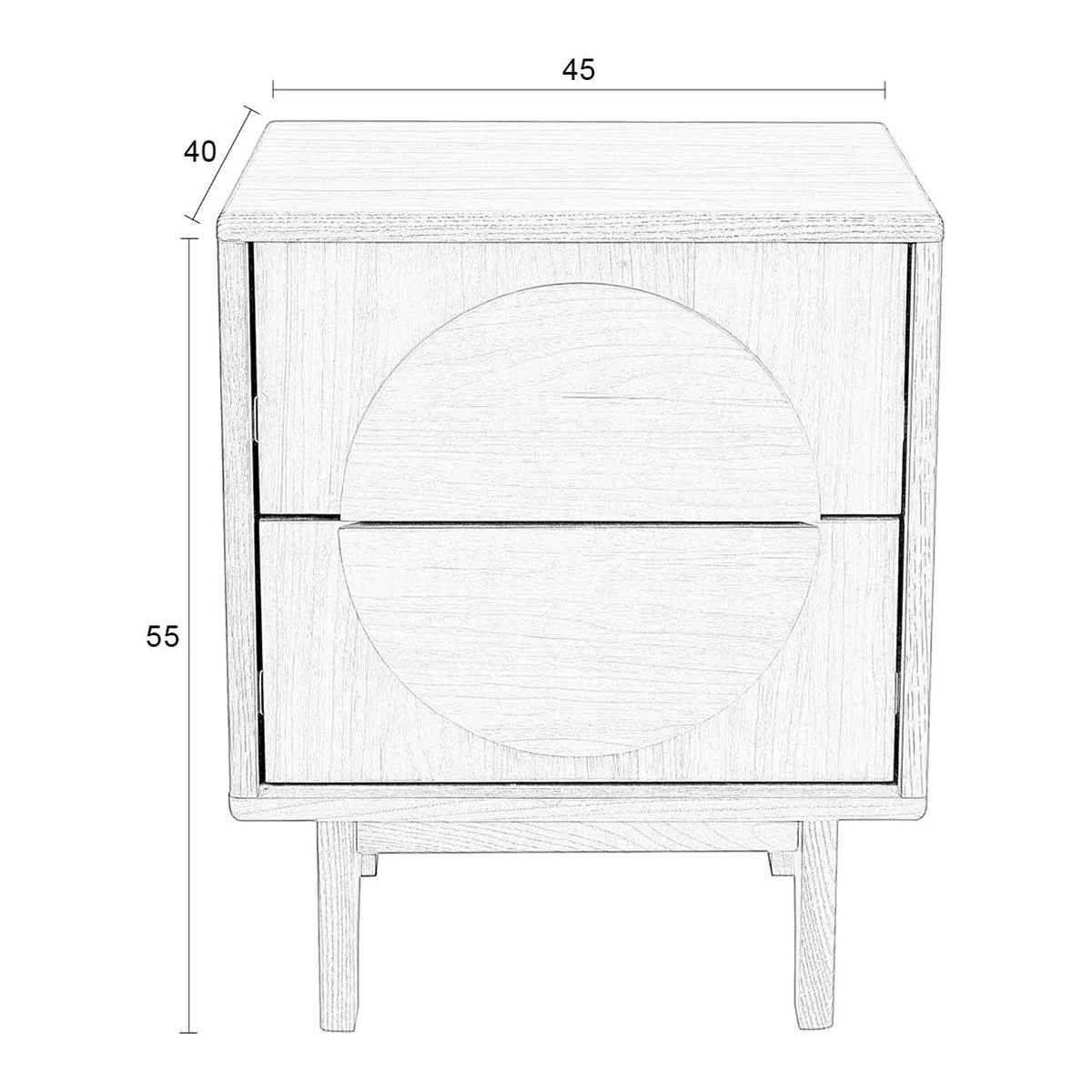 Zuiver Groove Nachtkastje - Naturel Eiken - Afbeelding 10