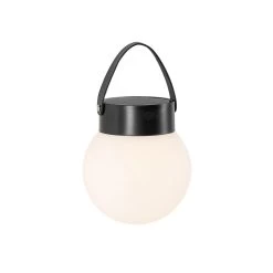 QAZQA Buiten Hanglamp Zwart Incl. LED 3-staps Dimbaar Solar -