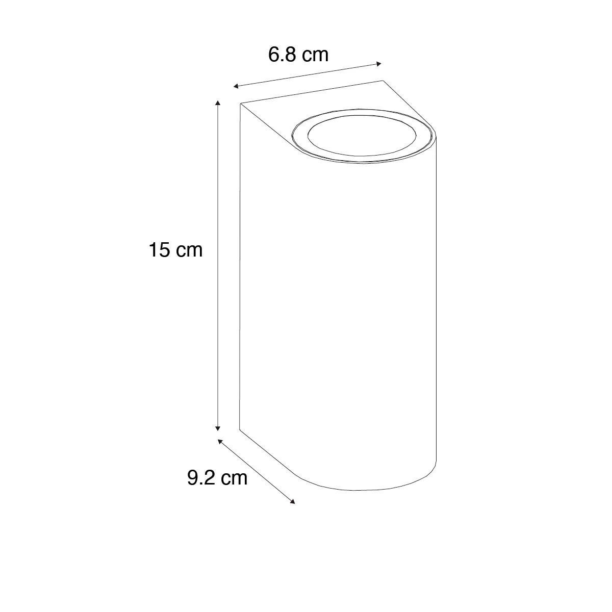 QAZQA Moderne Buiten Wandlamp Wit Kunststof Ovaal 2-lichts - Baleno - Afbeelding 6
