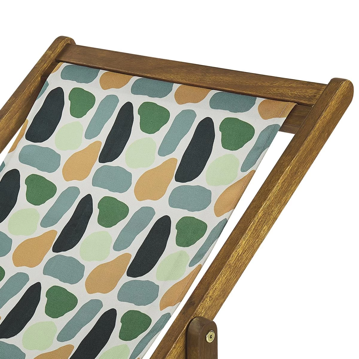 Beliani-ANZIO -Strandstoel Set Van 2-Lichthout|Multicolor-Polyester - Afbeelding 5