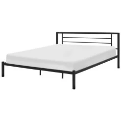 Beliani - CUSSET - Tweepersoonsbed - Zwart - 180 X 200 Cm - Metaal