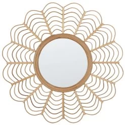Beliani - TUMBIT - Wandspiegel - Natuurlijk - Bamboehout