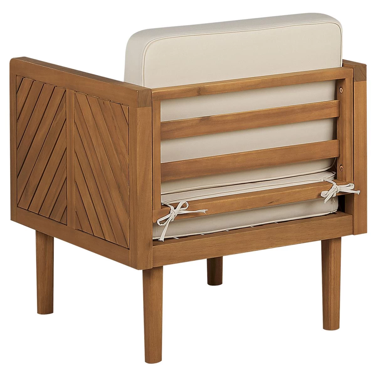 Beliani - BARATTI - Tuinstoel Set Van 2 Met Salontafel - Lichthout - Afbeelding 5