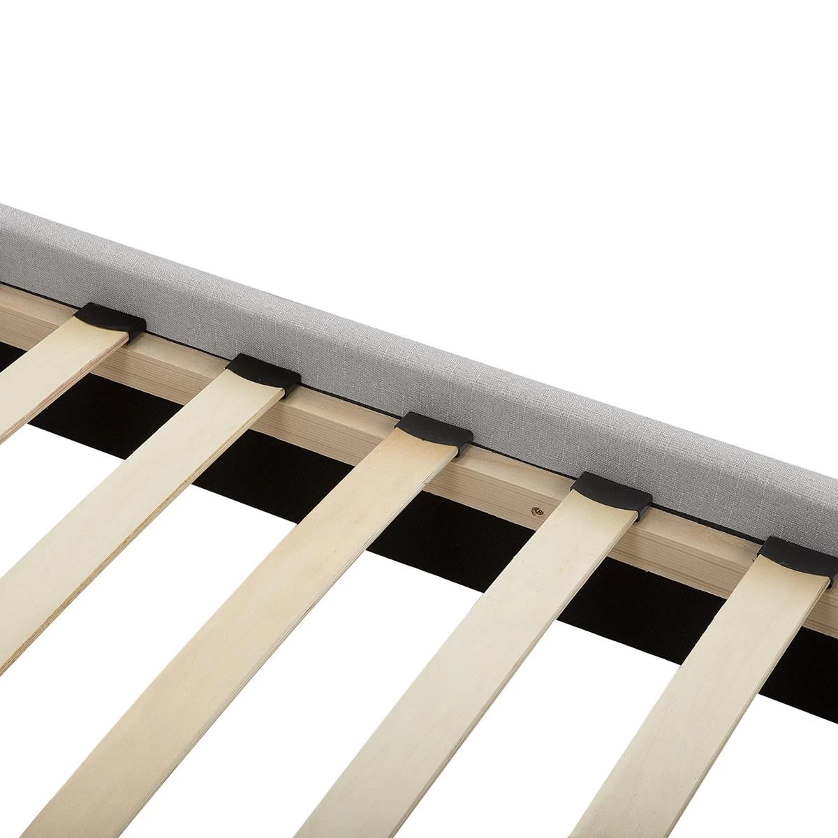 Beliani-ROCHELLE -Tweepersoonsbed-Lichtgrijs-160 X 200 Cm-Polyester - Afbeelding 6