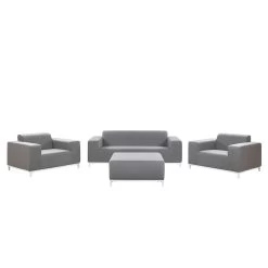 Beliani - ROVIGO - Loungeset Voor 5 - Grijs - Polyester
