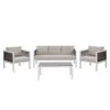 Beliani - BORELLO - Loungeset Voor 5 - Wit - Aluminium