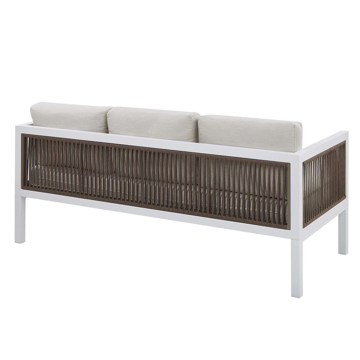 Beliani - BORELLO - Loungeset Voor 5 - Wit - Aluminium - Afbeelding 8