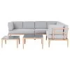Beliani - RIMA III - Loungeset Voor 6 - Grijs - Polyester