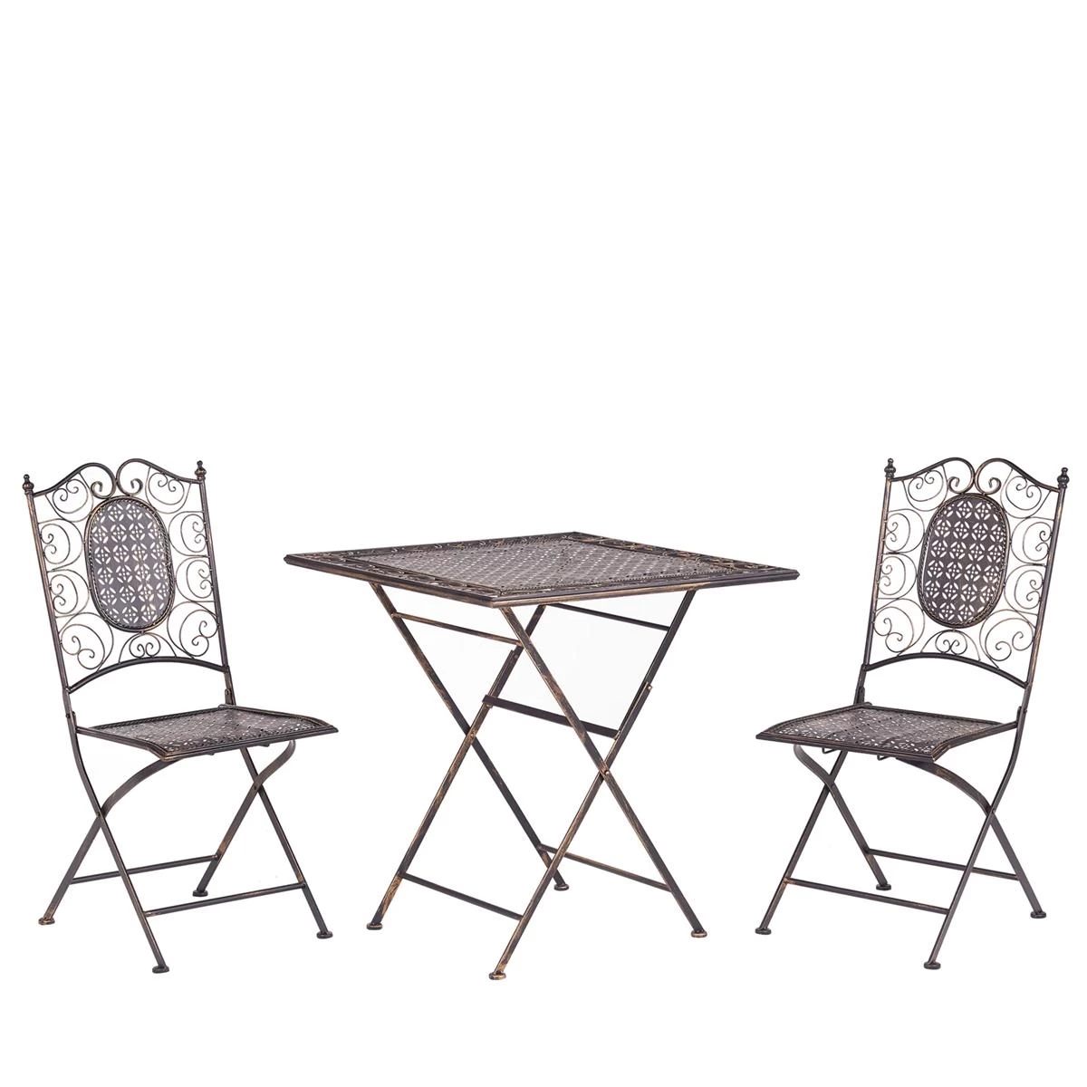 Beliani - BORMIO - Bistroset Voor 2 - Zwart - IJzer