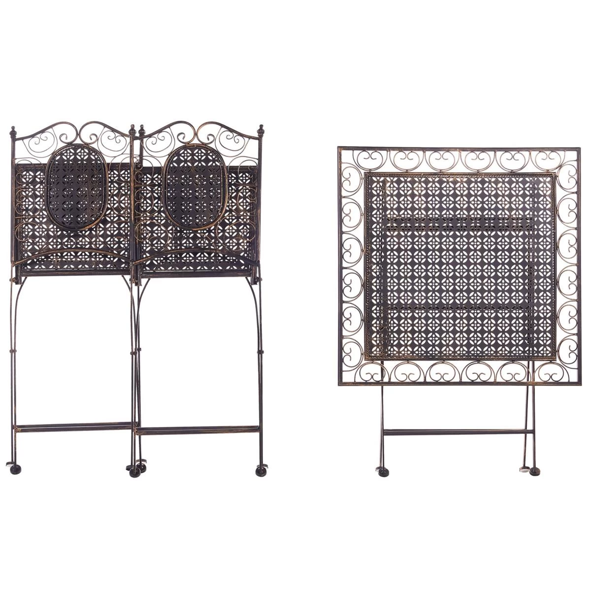 Beliani - BORMIO - Bistroset Voor 2 - Zwart - IJzer - Afbeelding 4