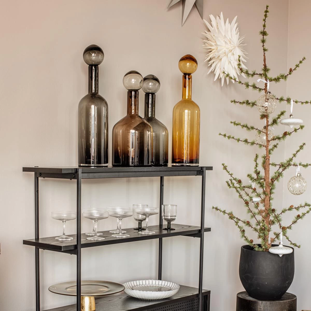 POLSPOTTEN Bubbles & Bottles Chic Karaffen Set Van 4 - Afbeelding 2