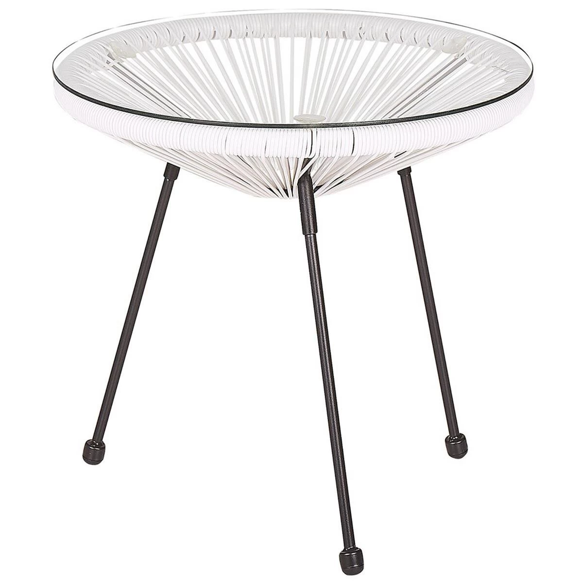 Beliani - ACAPULCO II - Bistroset Voor 2 - Wit - PE Rotan - Afbeelding 3