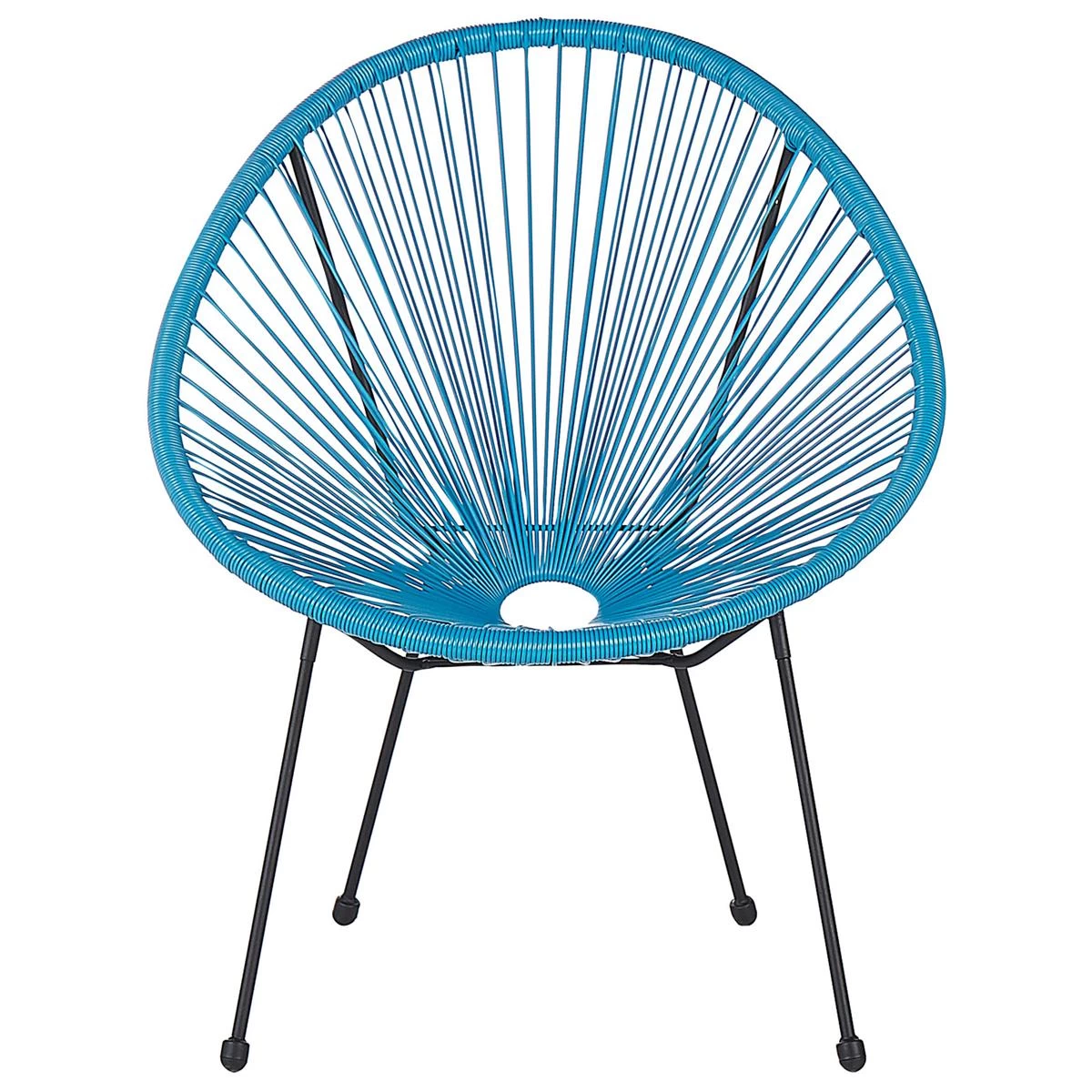 Beliani - ACAPULCO - Bistroset Voor 2 - Blauw - PE Rotan - Afbeelding 8
