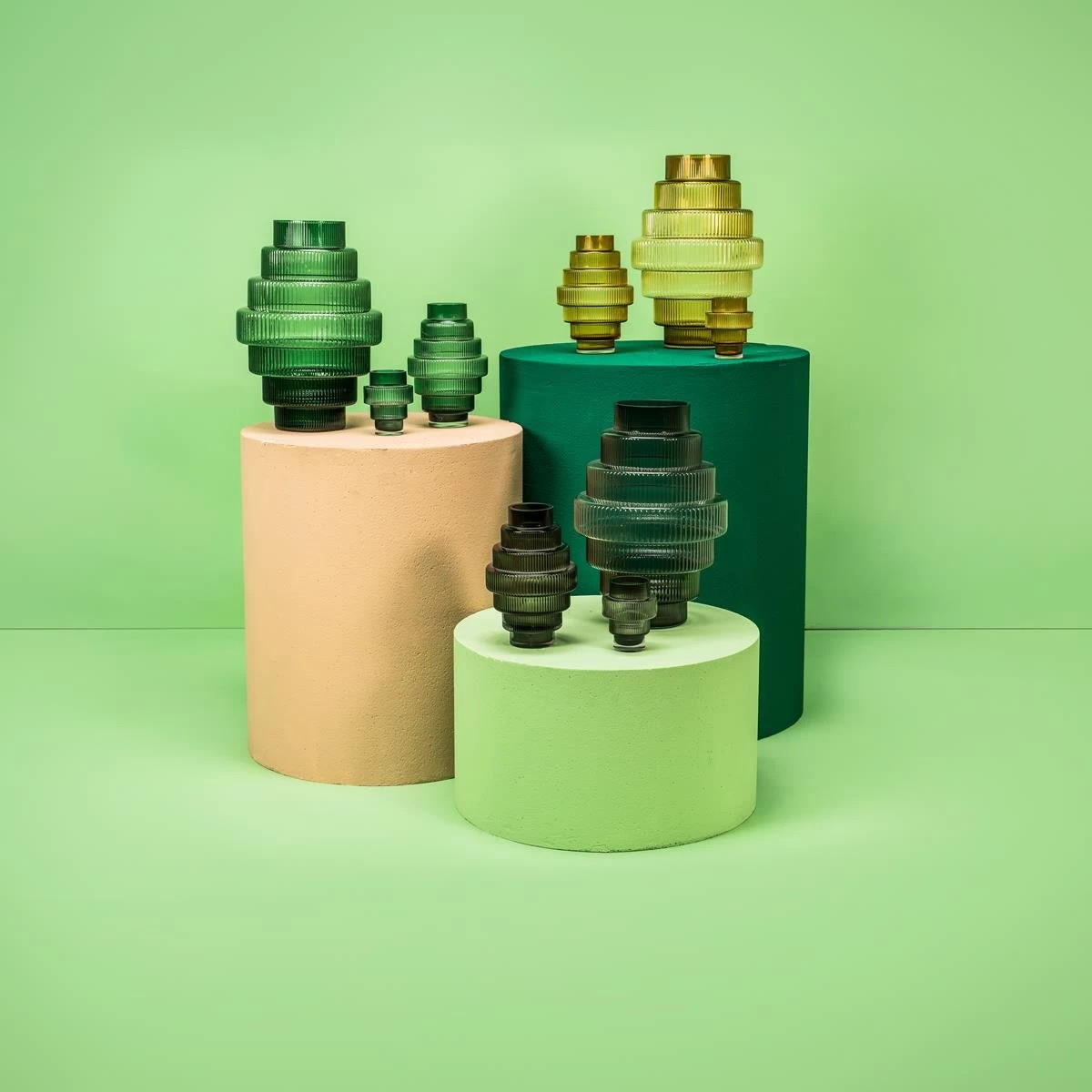 POLSPOTTEN Steps Vaas L - Groen - Afbeelding 4