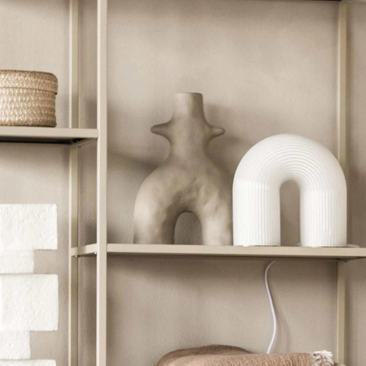 Vtwonen Ecomix Twig Vaas - Sand - Afbeelding 8