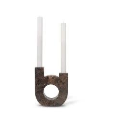 Artichok Max Marmeren Kandelaar Bruin