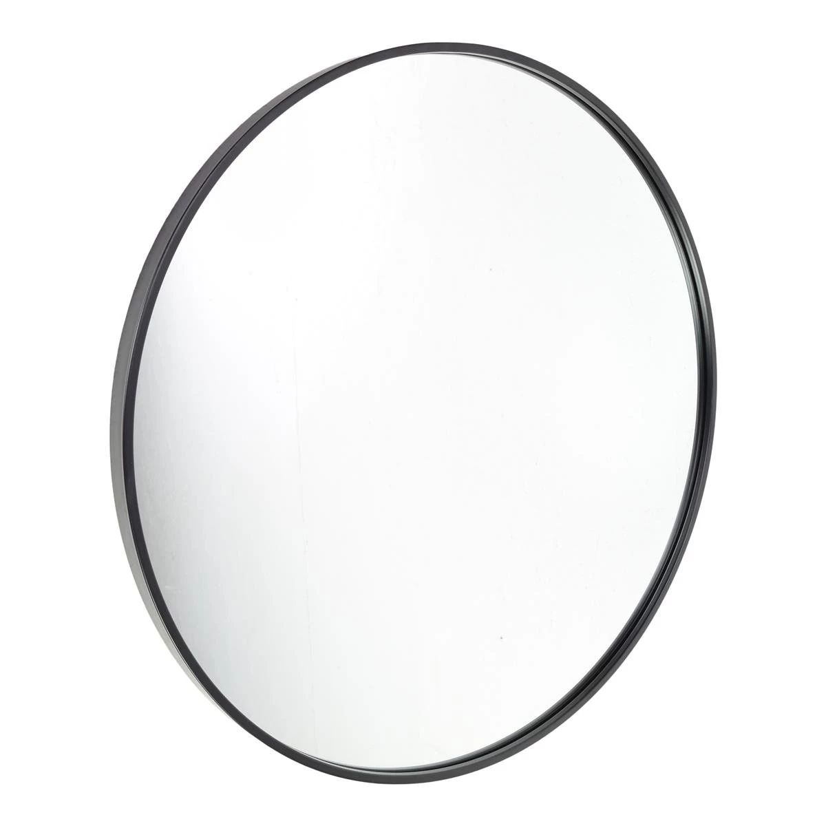 Fragix Boston Wandspiegel Rond - Zwart - Metaal - Ø75cm - Industrieel