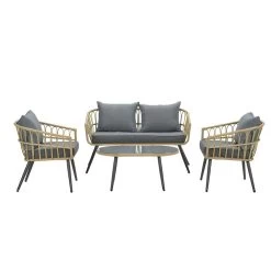 Garden Impressions Tarulo Loungeset 4-delig - Donker Grijs