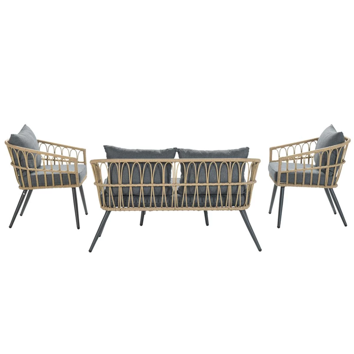 Garden Impressions Tarulo Loungeset 4-delig - Donker Grijs - Afbeelding 5