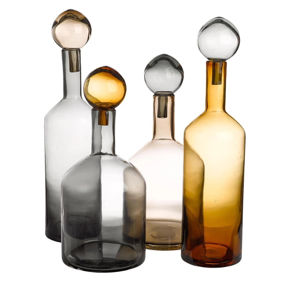 POLSPOTTEN Bubbles & Bottles Chic Karaffen Set Van 4